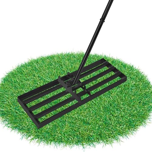 PEILU Rasen Rakel Edelstahl Rechen mit Höhenverstellbar Griff Ergonomische Nivellierrechen zum Rasen Sand Gartenharke für Rasenpflege Rasennivellierer für Hof Garten, Golfplatz (75 x 25cm, Schwarz) PEILU Rasen Rakel Edelstahl Rechen mit Höhenverstellbar Griff Ergonomische Nivellierrechen zum Rasen Sand Gartenharke für Rasenpflege Rasennivellierer für Hof Garten, Golfplatz (75 x 25cm, Schwarz) von PEILU