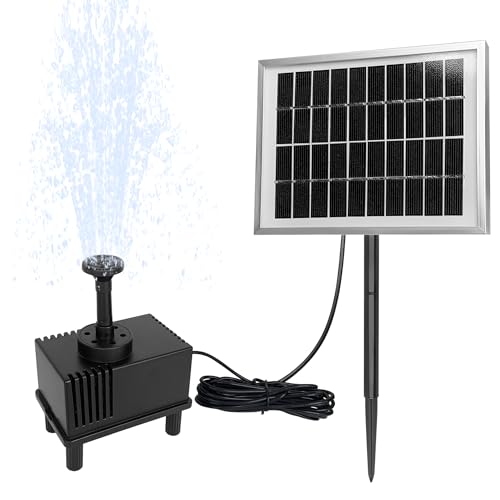 PEILU Solar Springbrunnen 9V / 2W Solarbrunnen Pumpe mit Solarpanel & Düsen Mini Brunnenpumpen Gartendeko Teichpumpe für Gartenteiche Wasserspiel Fontäne Fischbecken Vogeltränke PEILU Solar Springbrunnen 9V / 2W Solarbrunnen Pumpe mit Solarpanel & Düsen Mini Brunnenpumpen Gartendeko Teichpumpe für Gartenteiche Wasserspiel Fontäne Fischbecken Vogeltränke von PEILU