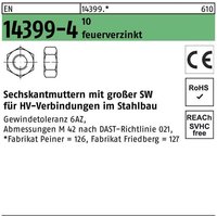 Sechskantmutter en 14399-4 m 22 10 feuerverzinkt von PEINER