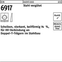 Unterlegscheibe din 6917 üh vierkant keilförmig 13 Stahl C45 von PEINER