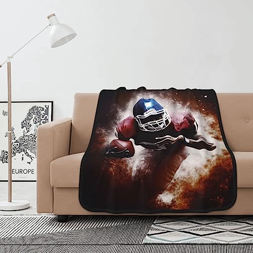 American Football-Decke, doppelseitig, superweich, Flanell-Bettdecke für Bettwäsche, Sofa und Reisen, 101,6 x 127,7 cm von PEIXEN