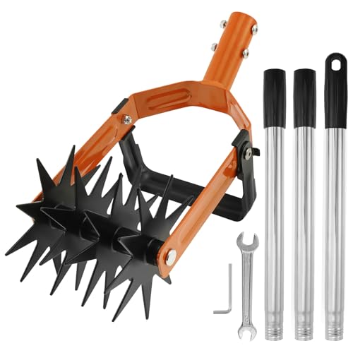 2 in 1 Gartenfräse Manuell Verstellbare Gartengrubber mit Stiel 146cm Sternkopf Rotationsgrubber Kreiselgrubber Garten zum Bodenmischung oder Nachsäen von Gras Rotary Cultivator 2 in 1 Gartenfräse Manuell Verstellbare Gartengrubber mit Stiel 146cm Sternkopf Rotationsgrubber Kreiselgrubber Garten zum Bodenmischung oder Nachsäen von Gras Rotary Cultivator von PEIZHIYC