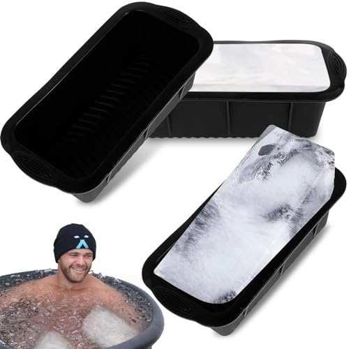 3 Stück Eisblock Form Groß Silikon Eiswürfelform Groß Eisbad zur Herstellung von 2,5 KG Eisblöcken Wiederverwendbare Eisbad Eiswürfel Eisblockformen für Camping Angeln Eisbaden von PEIZHIYC