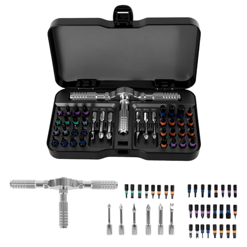 40-in-1 Ratschen Schraubendreher Set Magnetisch Feinmechaniker Werkzeug Set mit Abnehmbarem T-Griff Zweiwege Feinmechaniker Schraubendreher für Möbel Elektronik Fahrrad DIY 40-in-1 Ratschen Schraubendreher Set Magnetisch Feinmechaniker Werkzeug Set mit Abnehmbarem T-Griff Zweiwege Feinmechaniker Schraubendreher für Möbel Elektronik Fahrrad DIY von PEIZHIYC