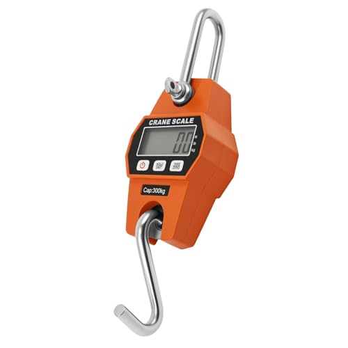 Digitale Hängewaage 300 kg Kofferwaage mit Haken, LB/Kg Gepäckwaage Digital mit LCD-Bildschirm, Fischwaage Analog Hakenwaage für Zuhause, Angeln, Landwirtschaft, Gepäck, Transport von PEIZHIYC
