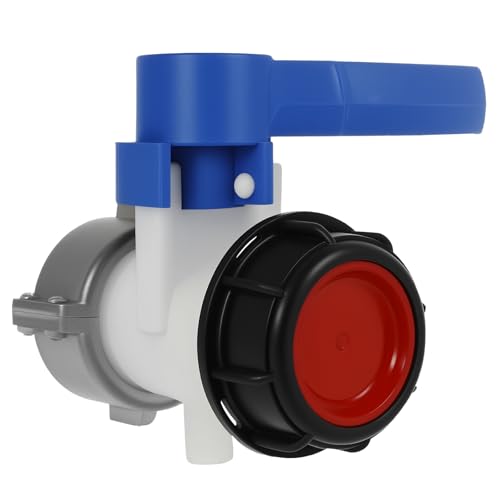 IBC Adapter Kugelhahn DN40 62mm IBC Klappenhahn Tank Zubehör Ablasshahn Adapter für Wassertank Regentonne Container(DN40 62mm) von PEIZHIYC
