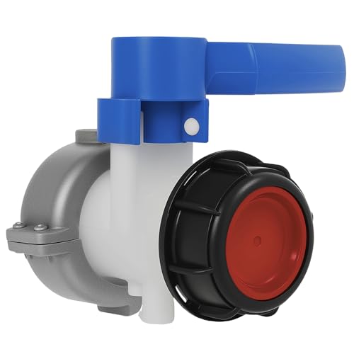 IBC Adapter Kugelhahn DN40 62mm IBC Klappenhahn Tank Zubehör Ablasshahn Adapter für Wassertank Regentonne Container(DN50 75mm) von PEIZHIYC