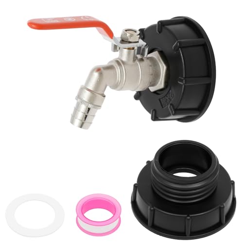 IBC Auslaufhahn 3/4 Zoll IBC Adapter S100x8/S60x6 Grobgewinde Wasserfass 1000l Auslaufhahn IBC Adapter Kugelhahn für Wassertank, Regentonne, Regenwassertank IBC Auslaufhahn 3/4 Zoll IBC Adapter S100x8/S60x6 Grobgewinde Wasserfass 1000l Auslaufhahn IBC Adapter Kugelhahn für Wassertank, Regentonne, Regenwassertank von PEIZHIYC