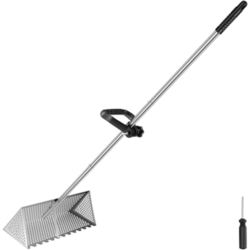 Sandflohharke Groß Edelstahl Strandsand Sieb mit 134cm Langem Griff und 40x20cm Korb Abnehmbarer Strand-Sandsieb für den Angeln Strand Sandflohharke Groß Edelstahl Strandsand Sieb mit 134cm Langem Griff und 40x20cm Korb Abnehmbarer Strand-Sandsieb für den Angeln Strand von PEIZHIYC