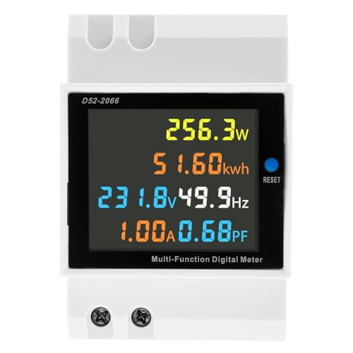 Stromzähler 1 Phasen Wechselstromzähler Hutschiene AC 40—300V Drehstromzähler Digital mit LCD-Display Auto-Speicherfunktion Zwischenzähler Geeicht für Zuhause Schule Industrie Stromzähler 1 Phasen Wechselstromzähler Hutschiene AC 40—300V Drehstromzähler Digital mit LCD-Display Auto-Speicherfunktion Zwischenzähler Geeicht für Zuhause Schule Industrie von PEIZHIYC