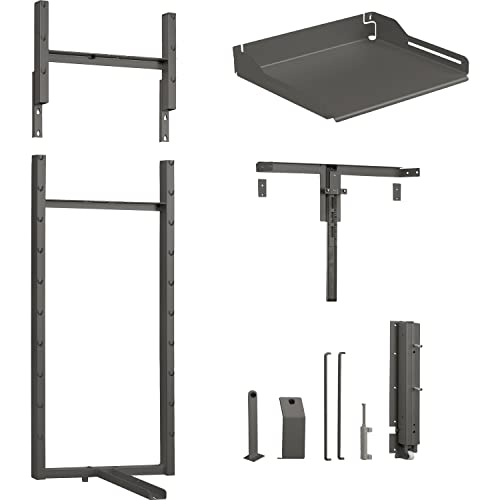 PEKA 100.0918.43 Hochschrankauszug-Set Pleno Standard, Küchenschrank-Auszug für KB 600mm inkl. 6-Tablare, Stahl anthrazit, Silber, Höhe 1900 mm von PEKA