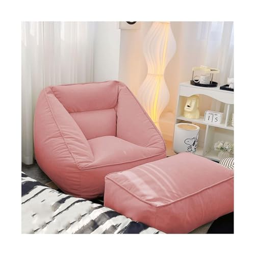 Einfacher Sitzsack mit Füllung, Lazy Sofa, Tatami-Rückenlehne, Lounge-Sessel, weicher, Flauschiger Pouf, Indoor-Freizeit-Couch-Sessel von PEKJI