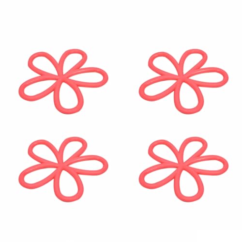 Exquisite Kunststoff-Untersetzer, 4er-Set, niedliche Tischsets, Getränkeuntersetzer, bunte dekorative Wohnaccessoires, 19,5 cm nützlich von PEKJI