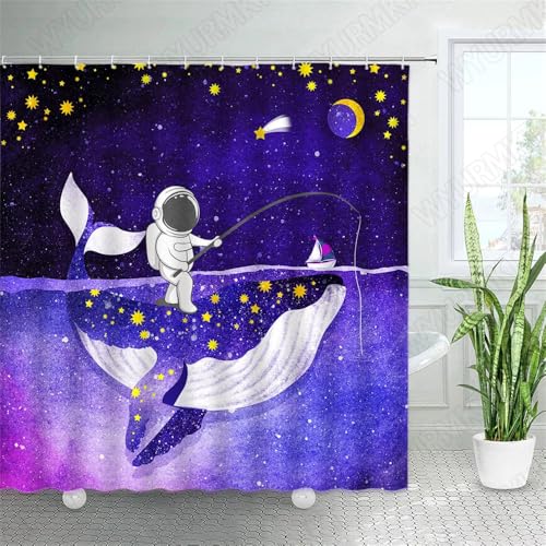 Duschvorhänge Design Stoff Badezimmer Dekor Bad Vorhang Set, 2990YY, 150x180cm, 60x70in von PEKMAR