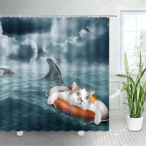 Duschvorhänge Design Stoff Badezimmer Dekor Bad Vorhang Set, 62C, 90x180cm, 35x70in von PEKMAR