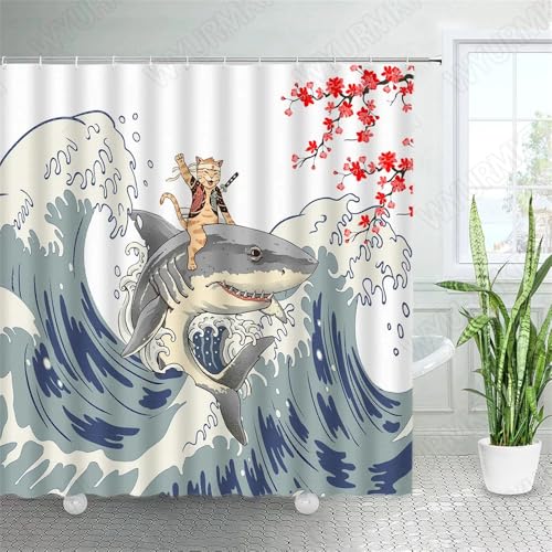 Duschvorhänge Design Stoff Badezimmer Dekor Bad Vorhang Set, 7877C, 180x180cm, 70x70in Duschvorhänge Design Stoff Badezimmer Dekor Bad Vorhang Set, 7877C, 180x180cm, 70x70in von PEKMAR
