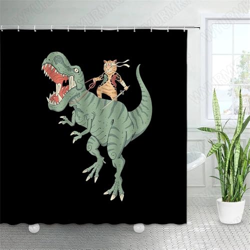 Duschvorhänge Design Stoff Badezimmer Dekor Bad Vorhang Set, 7882C, 180x180cm, 70x70in von PEKMAR