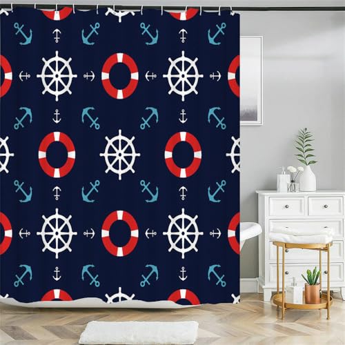 PEKMAR Duschvorhang Wasserdicht Polyester Jungenzimmer Dekor Vorhang Duschvorhänge Badewannenvorhang Mit Haken, 1256L, B180xH200cm von PEKMAR