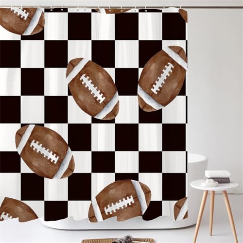 PEKMAR Duschvorhang Wasserdicht Polyester Jungenzimmer Dekor Vorhang Duschvorhänge Badewannenvorhang Mit Haken, DX7931, B180xH240cm von PEKMAR