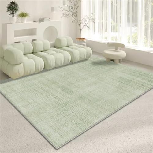 PEKMAR Grüner Teppich für Wohnzimmer mit saugfähigem, rutschfestem Couchtisch-Teppich, schmutzabweisendem Samtteppich, 10.120 x 160 cm von PEKMAR