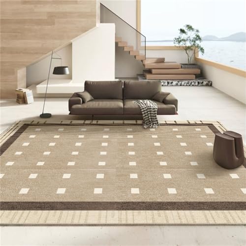 PEKMAR Licht Wohnzimmer voller Teppich Bodenmatte gestreift schwarz und weiß Sofa Couchtisch Teppich Schlafzimmer dekorativer Teppich,02,1200MMx1600MM von PEKMAR