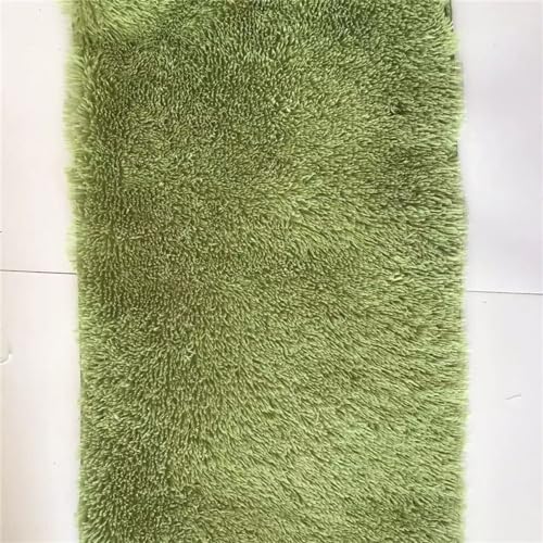 PEKMAR Verdickte, Gewaschene, merzerisierende Plüsch-weiche Teppiche für Wohnzimmer, Schlafzimmer, rutschfeste Fußmatten, wasserabsorbierender Teppich, Grasgrün, 120 x 160 cm von PEKMAR