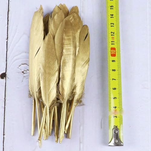 10 Stück Goldene Und Silberne Gänsefedern Und Truthahnfedern Zur Verzierung Des Traumfängers Zur Verzierung Des Partykleides 10 Stück Goldene Und Silberne Gänsefedern Und Truthahnfedern Zur Verzierung Des Traumfängers Zur Verzierung Des Partykleides von PEKNUX