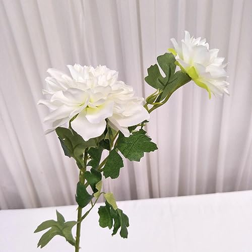 PEKNUX 5 Pcs Künstliche Blumen 68 cm Hohe Lange Stange Mit Zwei Enden Dahlie Zuhause Wohnzimmer Restaurant Dekoration Kunstblume Hochzeitsarrangement Straßenblei Imitationsblume von PEKNUX