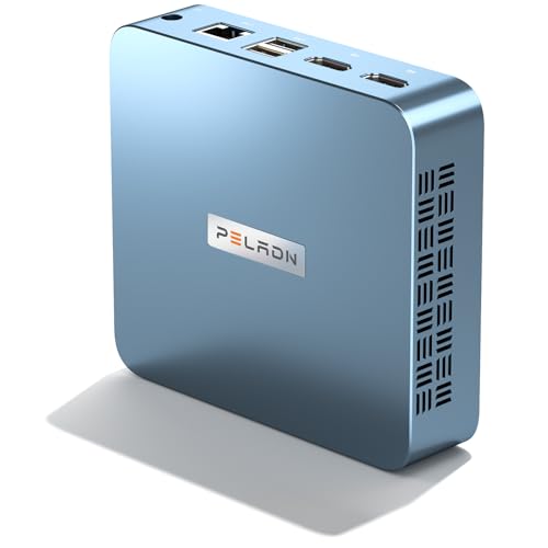 PELADN Mini PC, 12th Gen Alder Lake N97 Mini PC (up to 3.60 GHz), 16GB DDR4 256GB M.2 SSD Mini Computer with W11 Pro RJ45 4K Dual HDMI+Type C Triple Display/BT4.2/WiFi 5 for Home/Office/School von PELADN