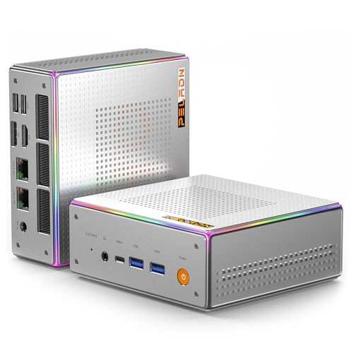 PELADN Mini-PC, Intel Core i7-13620H (16 Kerne, 20 Threads, bis zu 4,9 GHz) Mini-Computer, 32 GB RAM, 1 TB M.2 PCIe 3.0 NVMe 2280 SSD, WiFi 6, BT 5.2, 4K DP/HDMI/USB4 Type-C von PELADN