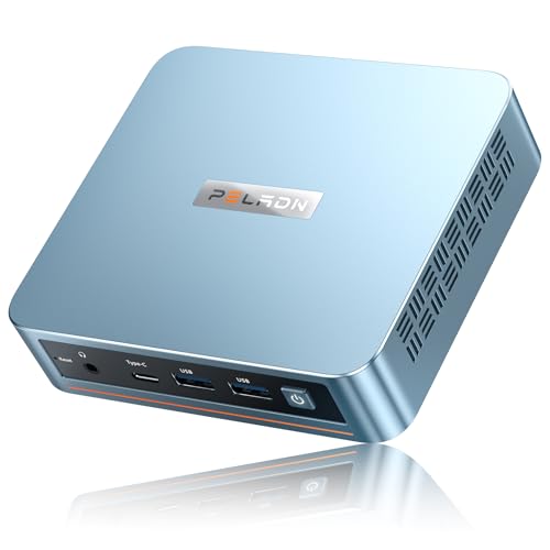 PELADN WI-6 Mini-PC,Intel 12. Generation Alder Lake-N95 (bis zu 3,4 GHz), 8GB DDR4 RAM, 256GB M.2 PCIe SSD, Desktop-Computer mit Unterstützung für 4K Triple Display/USB3.2/WiFi 5/BT4.2/Win11 Pro von PELADN