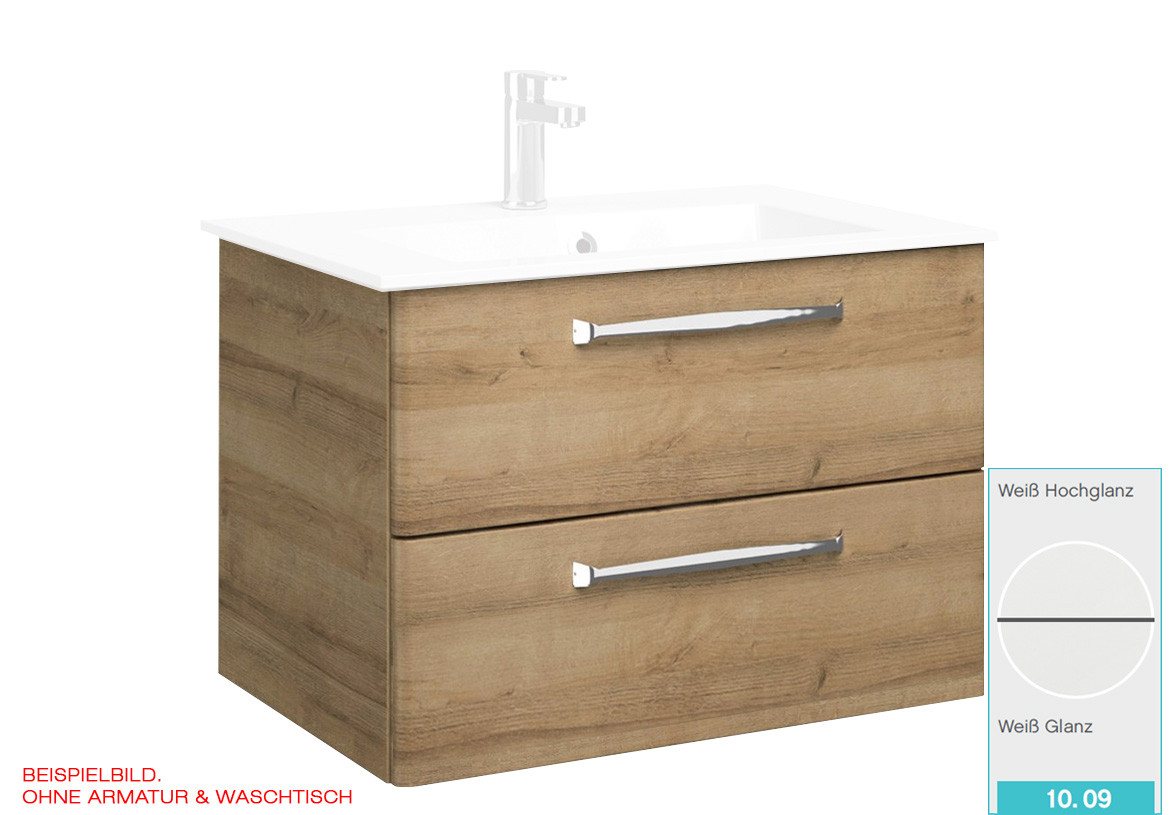 PELIPAL Waschbeckenunterschrank TRENTINO 1070/1100 Waschtischunterschrank / Weiß Hgl 10.091513 LIEFERUNG OHNE WASCHBECKEN & ARMATUR von PELIPAL