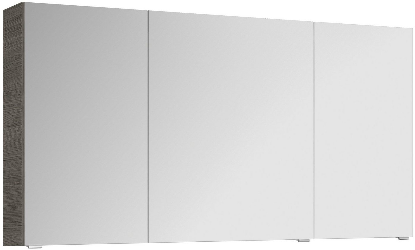 PELIPAL Badmöbel-Set Serie 4010 Spiegelschrank Korpusfarbe Graphit Struktur quer NB 140 cm von PELIPAL