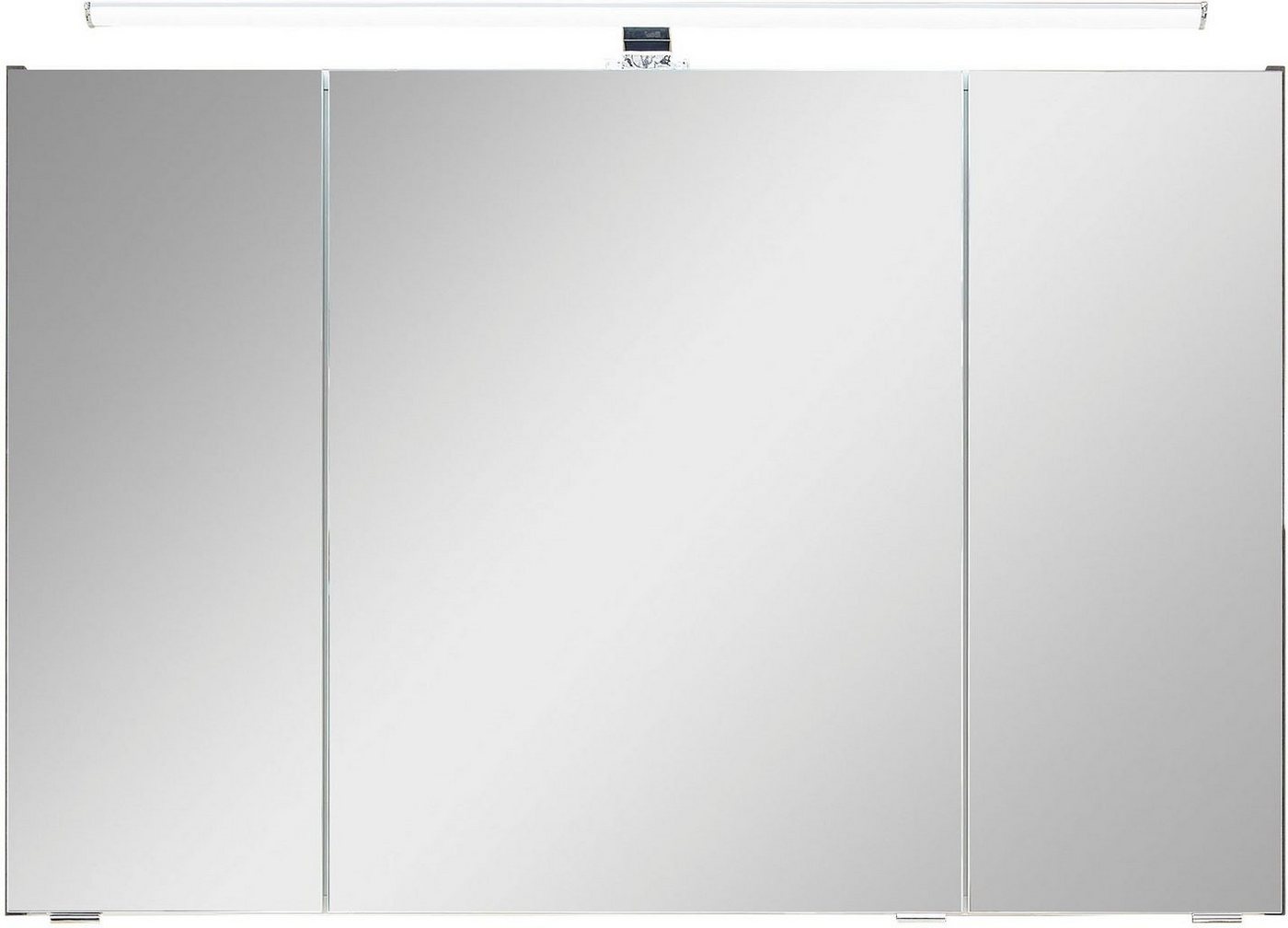 Saphir Badezimmerspiegelschrank Quickset 945 Badschrank, 3 Spiegeltüren, 6 Einlegeböden, 105 cm breit inkl. LED-Beleuchtung, Türdämpfer, Schalter-/Steckdosenkombination von Saphir