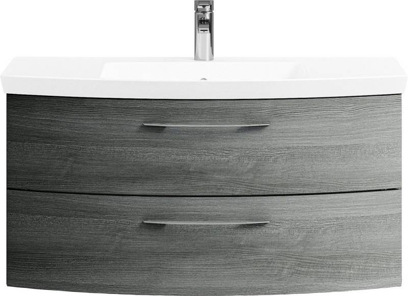 Saphir Badmöbel-Set Cassca Sprint Waschtisch-Set Mineralmarmor-Waschtisch mit Unterschrank, (1-St), Waschplatz mit 2 Schubladen, inkl. Dämpfer, 101 cm breit von Saphir