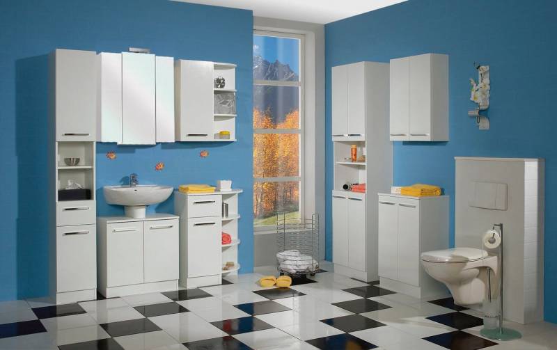 Saphir Badmöbel-Set Quickset 335 8-teilig, Waschbeckenunterschrank mit LED-Spiegelschrank, (10-St), Hochschränke, Unterschränke, Hängeschränke, inkl. Türdämpfer, 17 Türen von Saphir