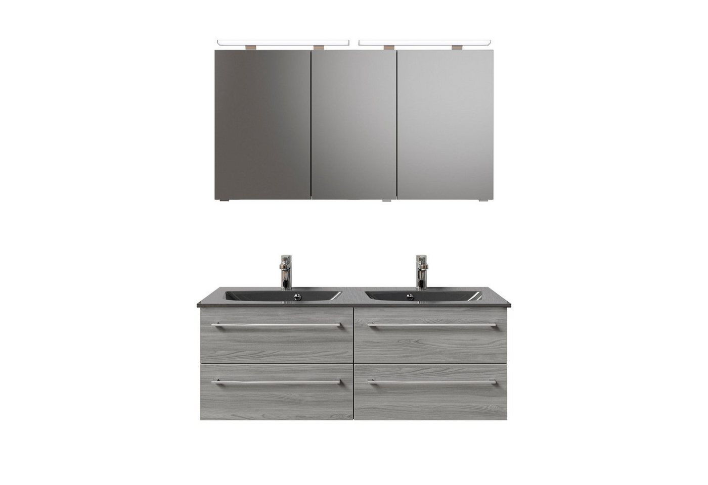 PELIPAL Badmöbel-Set Serie 6025 Waschplatz-Set mit Spiegelschrank von PELIPAL