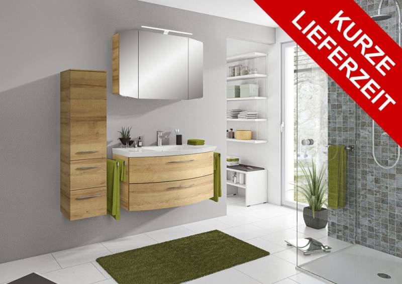 PELIPAL Badmöbel-Set Set Riviera Eiche: Spiegel+ Waschtisch + Unterschrank + Midischrank PELIPAL Badmöbel-Set Set Riviera Eiche: Spiegel+ Waschtisch + Unterschrank + Midischrank von PELIPAL