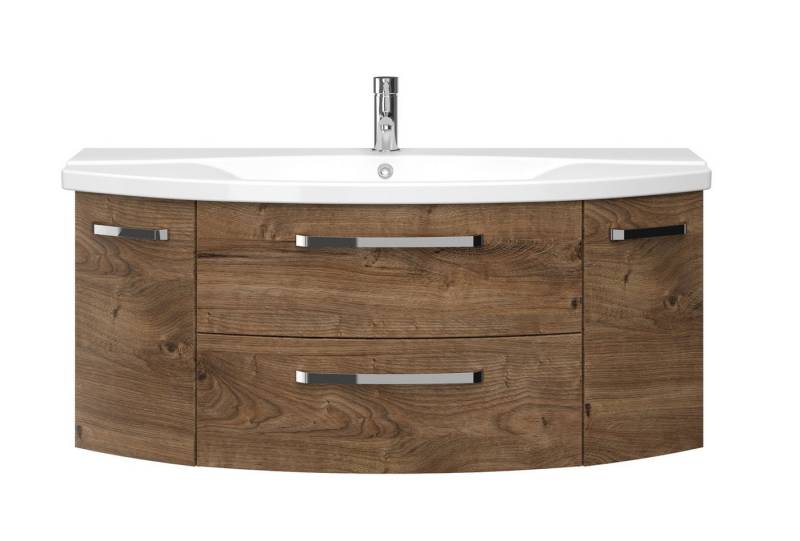 PELIPAL Waschtisch Serie 4010 Waschtisch mit Unterschrank Eiche Ribbeck quer NB 120,5 cm von PELIPAL