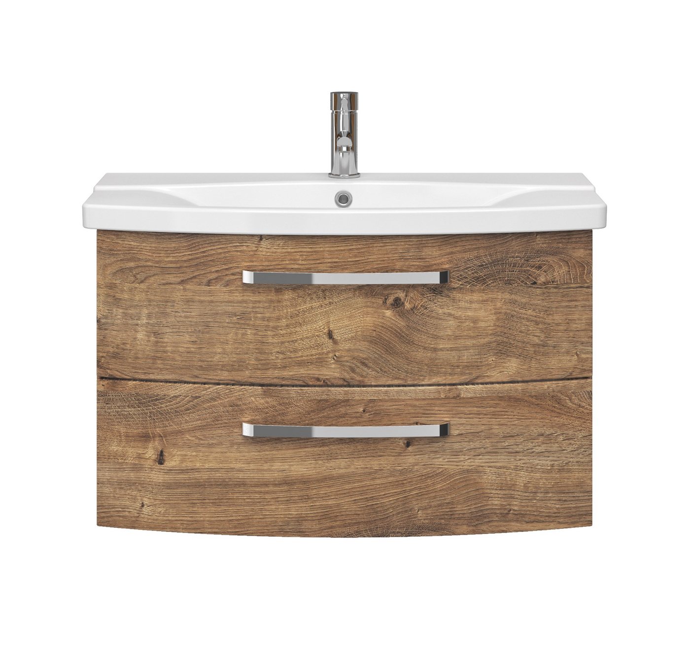 PELIPAL Badmöbel-Set Serie 4010 Waschtisch mit Unterschrank Eiche Ribbeck quer NB 84 cm von PELIPAL