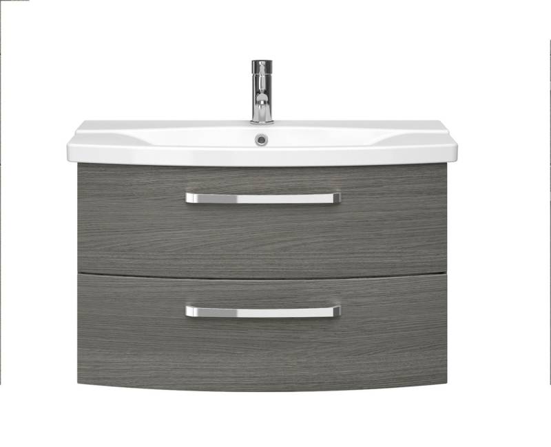 PELIPAL Waschbeckenunterschrank Serie 4010 Waschtischunterschrank Graphit Str. quer 80 cm LIEFERUNG OHNE WASCHBECKEN & ARMATUR von PELIPAL