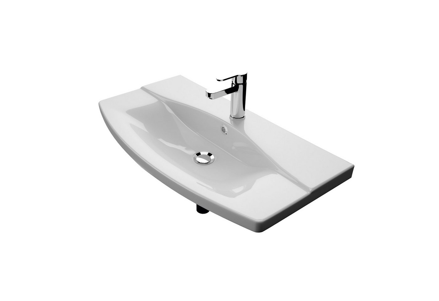 PELIPAL Badmöbel-Set Serie 4010 Keramikwaschtisch Waschtisch Keramik weiß 84 cm von PELIPAL