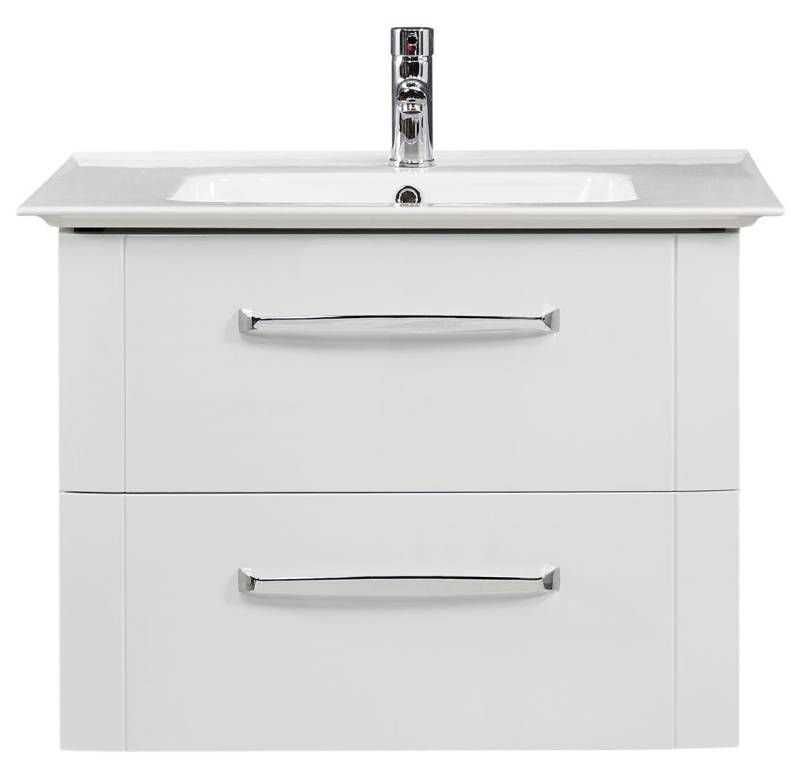 PELIPAL Waschbeckenunterschrank Serie 3006 Waschtischunterschrank Front Weiß Hochglanz 72 cm LIEFERUNG OHNE WASCHBECKEN & ARMATUR von PELIPAL