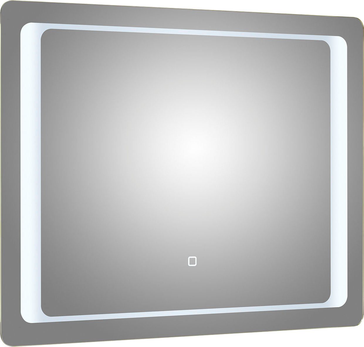 Saphir Badspiegel Quickset Spiegel inkl. LED-Beleuchtung und Touchsensor, 90 cm breit, Flächenspiegel rechteckig, 12V LED, 20 Watt, Wandspiegel von Saphir