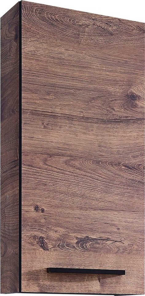 Saphir Hängeschrank Quickset 374 Wand-Badschrank, 1 Tür, 2 Einlegeböden, inkl. Türdämpfer Badezimmer-Hängeschrank, 30 cm breit, Eiche Ribbeck quer Nachbildung von Saphir