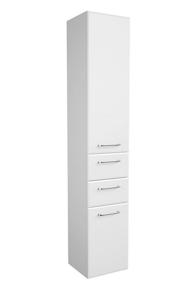 PELIPAL Hochschrank FILO, B 35 cm x H 186 cm, Weiß Hochglanz, 2 Türen, 2 Schubladen von PELIPAL