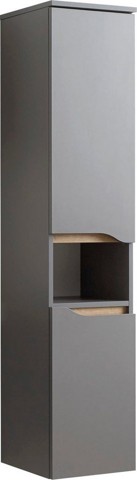 Saphir Midischrank Quickset Badschrank 30 cm breit, 2 Türen, 1 Nische, 2 Einlegeböden Badezimmer-Midischrank inkl. Türdämpfer, grifflos von Saphir