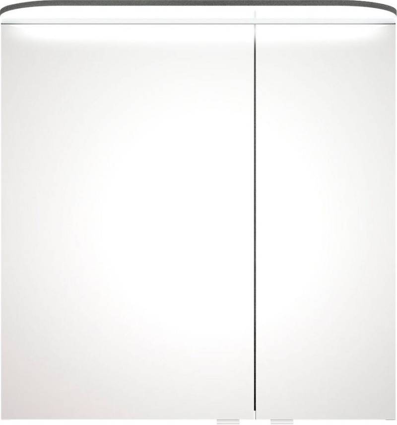 Saphir Spiegelschrank Balto Sprint Badschrank mit LED-Lichtkranz, 70 cm breit, 2 Türen Schalter-/ Steckdosenkombination, inkl. Türdämpfer, 567LM, 12V LED von Saphir