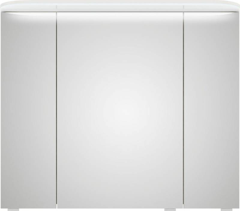 Saphir Spiegelschrank Balto Sprint Badschrank mit LED-Lichtkranz, 85,2 cm breit, 3 Türen Schalter-/ Steckdosenkombination, inkl. Türdämpfer, 693LM, 12V LED von Saphir