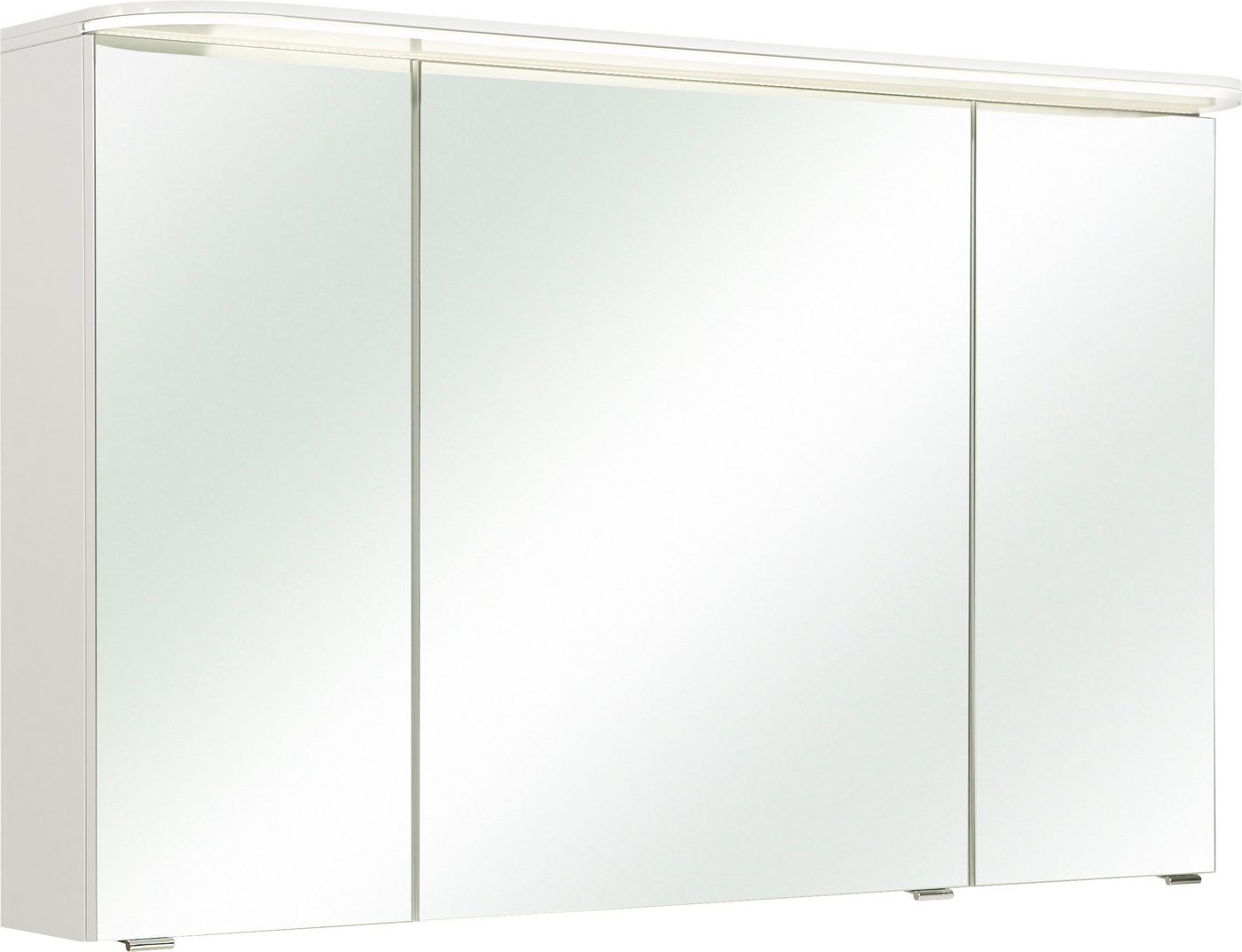 Saphir Spiegelschrank Balto Sprint Badschrank mit LED-Lichtkranz, 120 cm breit, 3 Türen Schalter-/ Steckdosenkombination, inkl. Türdämpfer, 987LM, 12V LED von Saphir